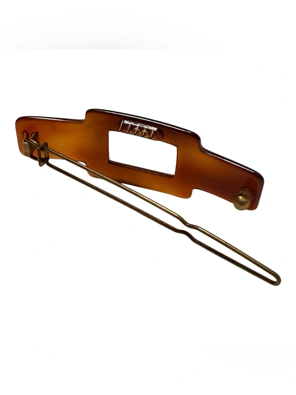 1960’s French Hair Clip Barrette in Tortoiseshell, Mod Hair Clip, 2.5” Long